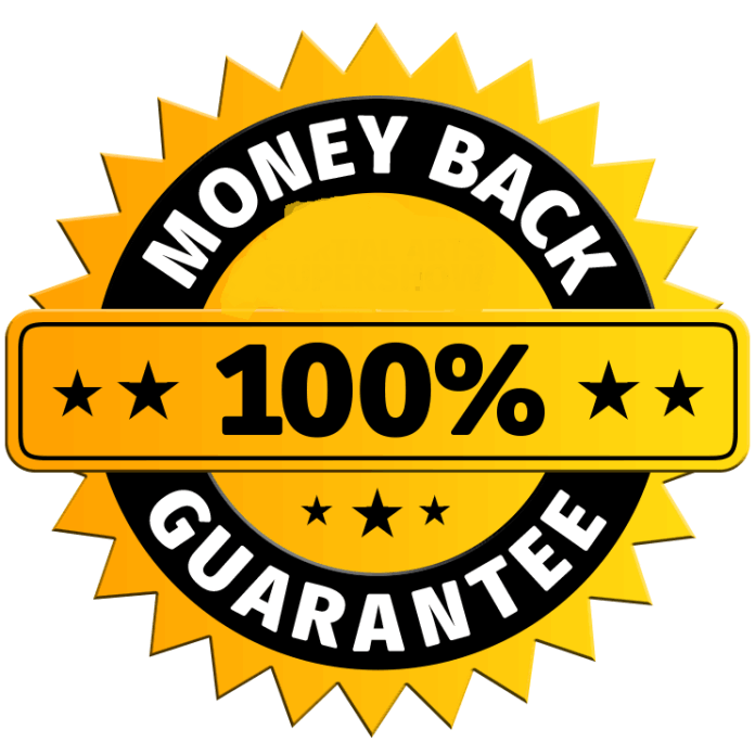 100% Money Back Guarantee